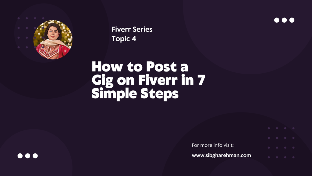 How to post a gig on Fiverr