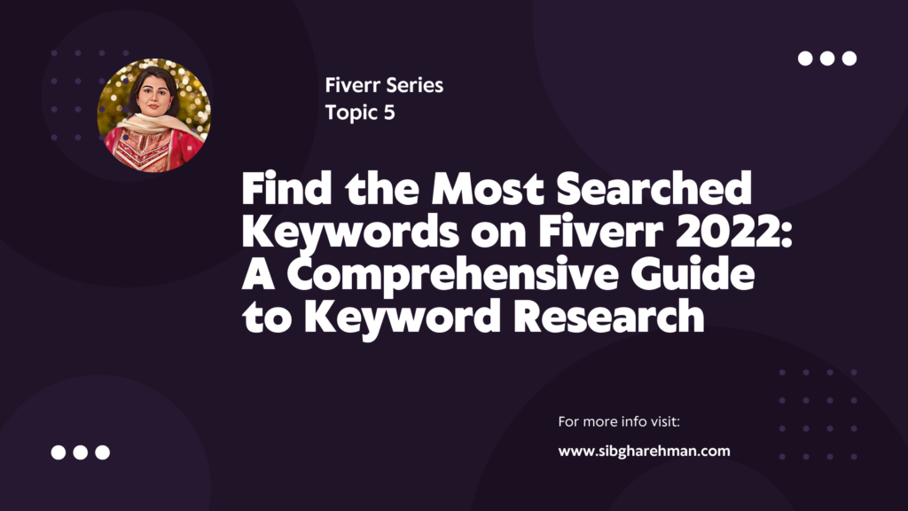 Finding most searched keyword on Fiverr