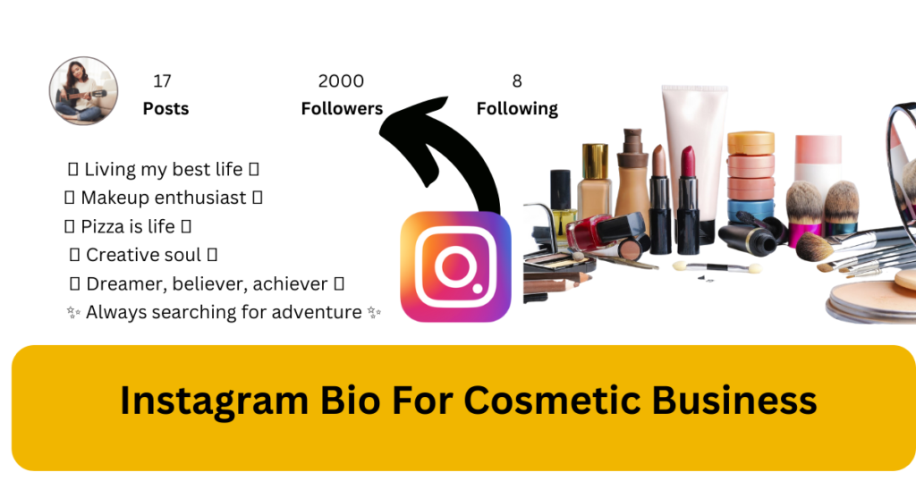 instagram bio for cosmetic business