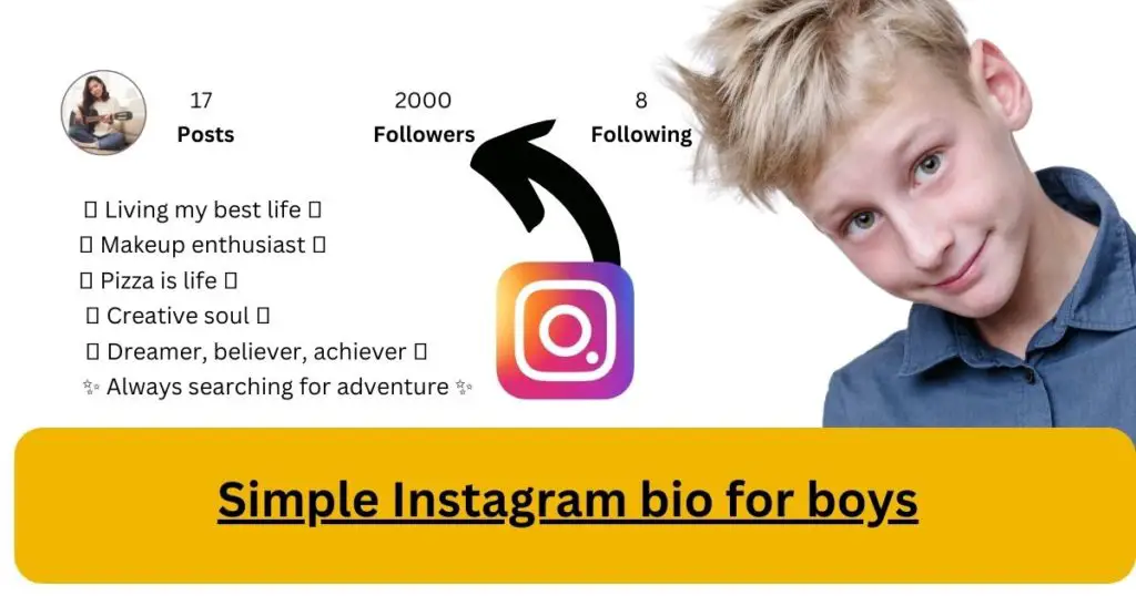 Simple Instagram bio for boys