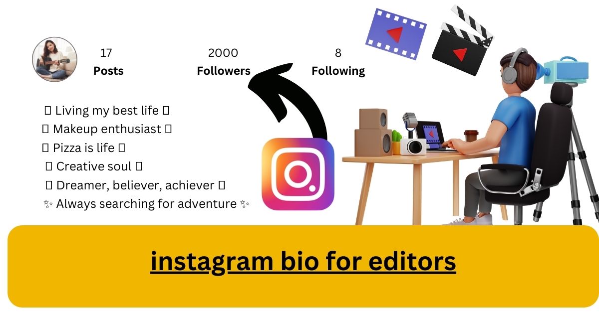 instagram bio for editors