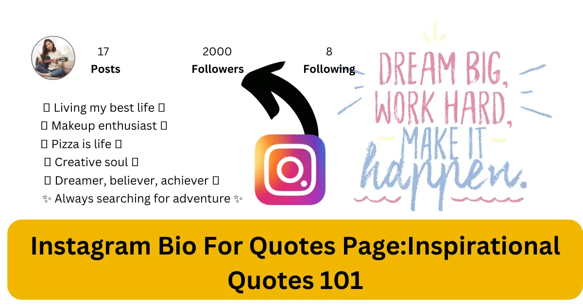 instagram bio for quotes page