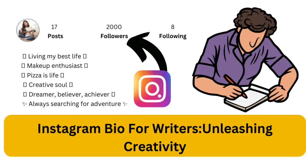 instagram bio for writers